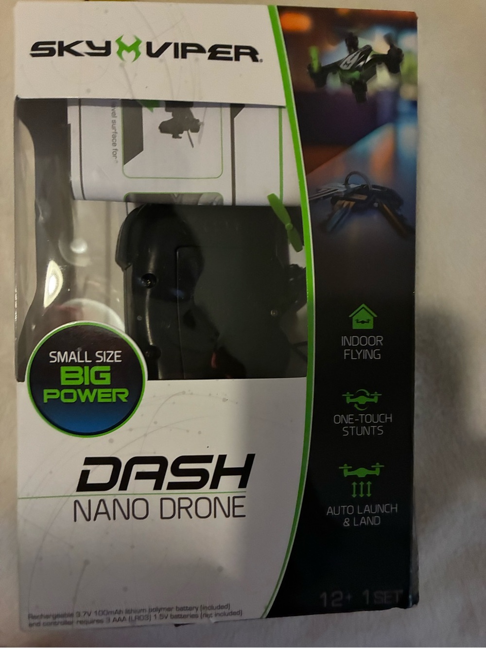 Sky Viper Dash Nano Performance Drone, Fast Indoor Flying, Rechargeable Battery